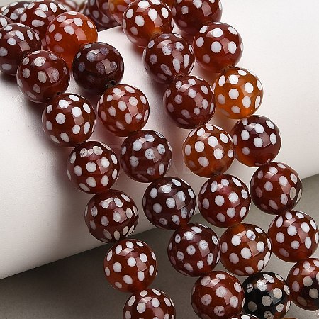 Tibetan Style dZi Beads Strands GG-NH0001-A01-10MM-1