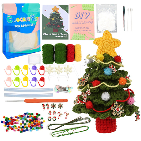 1 Set DIY Christmas Knitting Tools Kits DIY-SC0026-49A-1