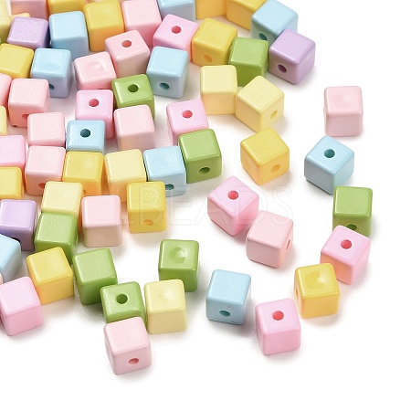 Opaque Acrylic Beads OACR-D043-02-1