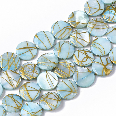 Drawbench Freshwater Shell Beads Strands X-SHEL-T014-012C-1