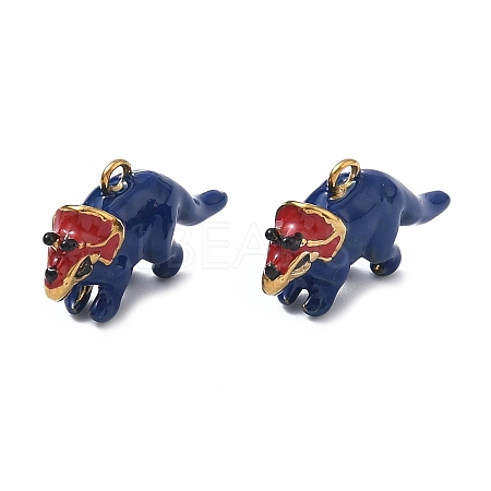 304 Stainless Steel Enamel Pendants STAS-A139-02B-G-1