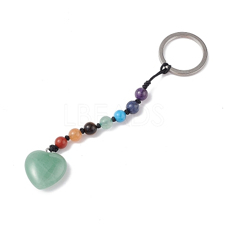7 Chakra Gemstone Beads Keychain KEYC-F036-02B-1