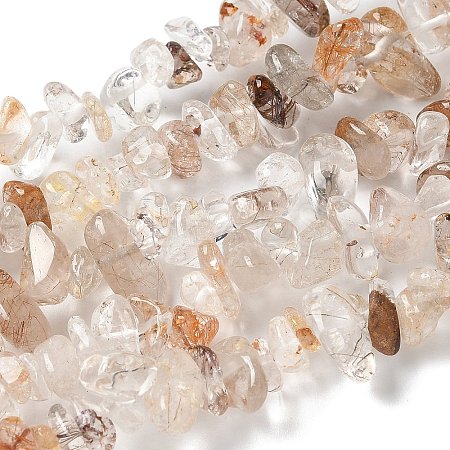 Natural Rutilated Quartz Beads Strands G-M205-96-1