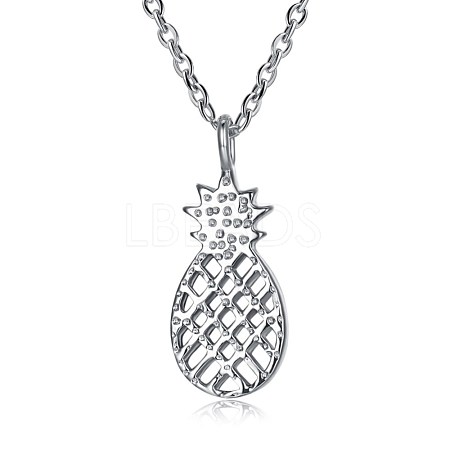 925 Sterling Silver Pendant Necklaces NJEW-BB30065-1