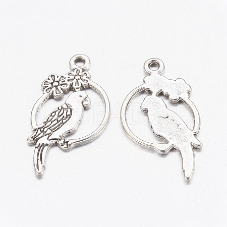 Alloy Tropical Parrot Pendants LS-EA10187Y-AS-1