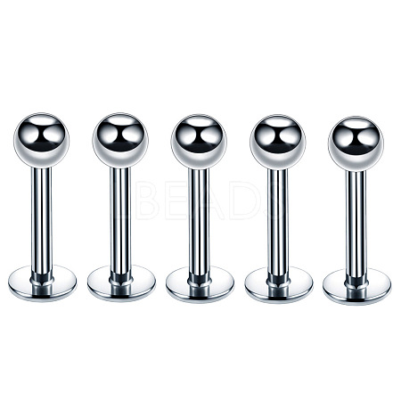304 Stainless Steel Round Internally Threaded Labrets for Women Men WG9B6EB-02-1