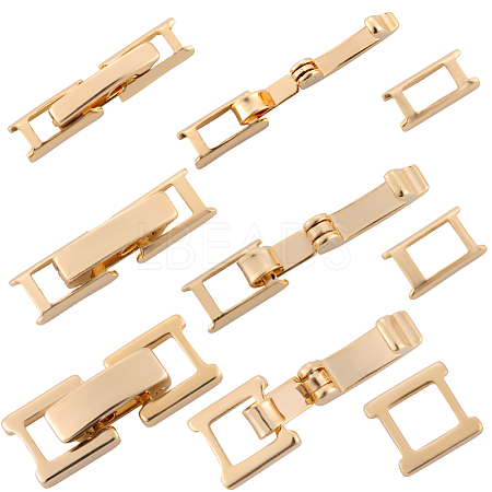 18 Sets 3 Styles Eco-Friendly Brass Watch Band Clasps KK-BBC0008-43-1