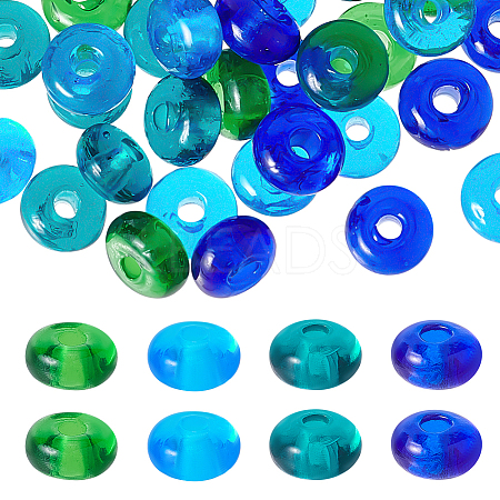  48Pcs 4 Colors Transparent Glass Beads GLAA-NB0001-59-1