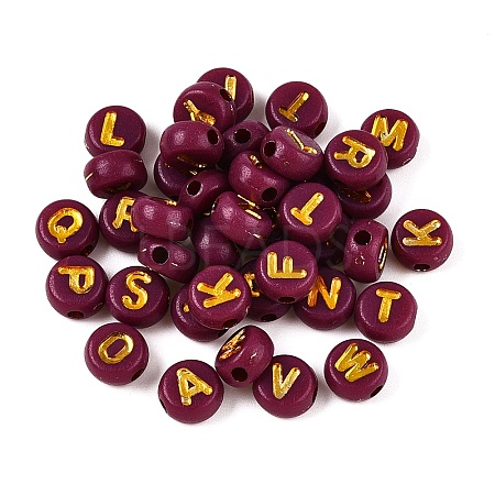 Plating Acrylic Beads PACR-T017-02B-1