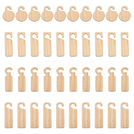 40Pcs 4 Style Blank Wood Plant Labels AJEW-CA0003-79-1