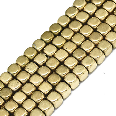 Electroplate Non-magnetic Synthetic Hematite Beads Strands X-G-S352-59B-01-1