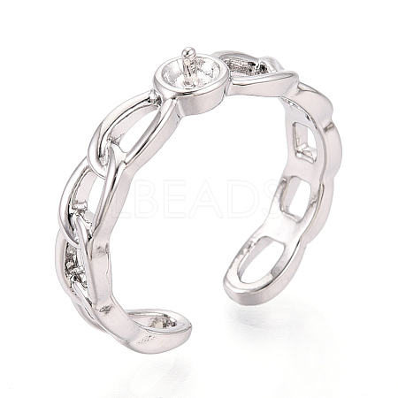Brass Cup Peg Ring Settings KK-N274-32P-1
