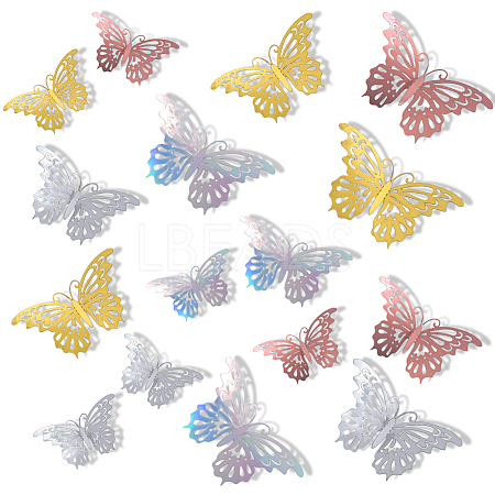 8 Sets 4 Colors PET Mirror Wall Stickers DIY-CP0009-15C-1