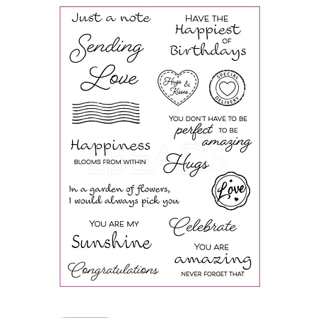 Blessing Words and Phrases Clear Silicone Stamps PW-WG627C9-01-1