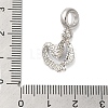 Rack Plating Alloy Crystal Rhinestone European Dangle Charms PALLOY-S189-36P-3