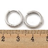 Brass Pave Clear Cubic Zirconia Hoop Earrings EJEW-L211-001P-2
