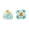 Brass Micro Pave Cubic Zirconia Charms KK-C051-14G-06-2