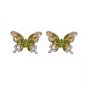 Alloy Rhinestone Stud Earrings for Women WGFE4A9-01-5