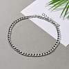 Unisex 304 Stainless Steel Cuban Chain Necklaces NJEW-JN03489-02-5