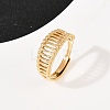 304 Stainless Steel Cuff Open Rings for Women RJEW-H255-01G-09-2