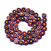 Handmade Millefiori Glass Beads Strands LAMP-N024-21-2