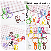 20Pcs 10 Colors Spray Painted Zinc Alloy Swivel Clasps FIND-SP0005-53-7