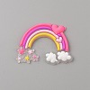 PVC Plastic Cabochons SIL-WH0019-15C-1