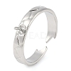 Brass Cuff Finger Ring Settings KK-L219-15E-P-1