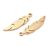 PVD Vacuum Plating 304 Stainless Steel Pendants STAS-S054-17G-2