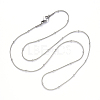 Non-Tarnish 304 Stainless Steel Round Snake Chain Necklace NJEW-S420-009C-P-3