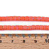 Opaque Solid Color Glass Beads Strands GLAA-N065-4x4mm-C02-4