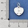 925 Sterling Silver Heart with Capital Letter Charms STER-S009-13H-S-3