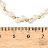 304 Stainless Steel & Plastic Pearl Round Beaded Necklaces SA-CBAAFEE-01G-3