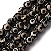 Tibetan Style 3-Eye dZi Beads TDZI-G341-8mm-08-2