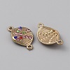 Alloy Colorful Rhinestone Connector Charms FIND-TAC0020-07-2