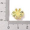 Real 18K Gold Plated Brass Micro Pave Cubic Zirconia Connector Charms KK-L209-050G-01-3