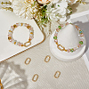 6Pcs Brass Micro Pave Clear Cubic Zirconia Spring Gate Rings KK-BBC0020-05-3