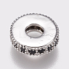 Brass Micro Pave Cubic Zirconia Bead Spacers ZIRC-K074-11A-02P-2