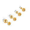 304 Stainless Steel Flat Round Cartilage Earrings WG9004D-19-1