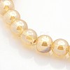 Electroplate Glass Round Beads Stretch Bracelets BJEW-F068E-10-2