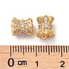 Brass Micro Pave Cubic Zirconia Beads KK-P239-34G-3