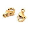 Ion Plating(IP) 304 Stainless Steel Lobster Claw Clasps X-STAS-AB09-G-01-2