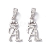 Eco-Friendly Brass Micro Pave Cubic Zirconia Pendants KK-K265-01P-A-1