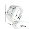 Fashionable Unisex Brass Micro Pave Clear Cubic Zirconia Solitaire Ring VA2990-14-1