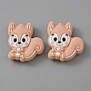 Squirrel Food Grade Eco-Friendly Silicone Beads SIL-WH0012-030F-1