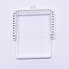 Alloy Open Back Bezel Pendants PALLOY-WH0071-59S-RS-1