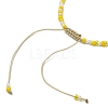 Natural Mixed Gemstone & Seed Braided Bead Bracelet BJEW-JB09613-5
