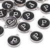 Platinum Plated Alloy Charms X-ENAM-S118-02P-P-4