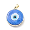 Handmade Evil Eye Lampwork Pendants LAMP-F031-03G-06-3