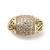 Brass Micro Pave Cubic Zirconia Beads KK-L229-022G-1